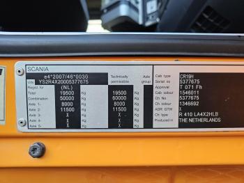 Scania R410 6x2 / RETARDER + NOOTEBOOM DIEPLADER